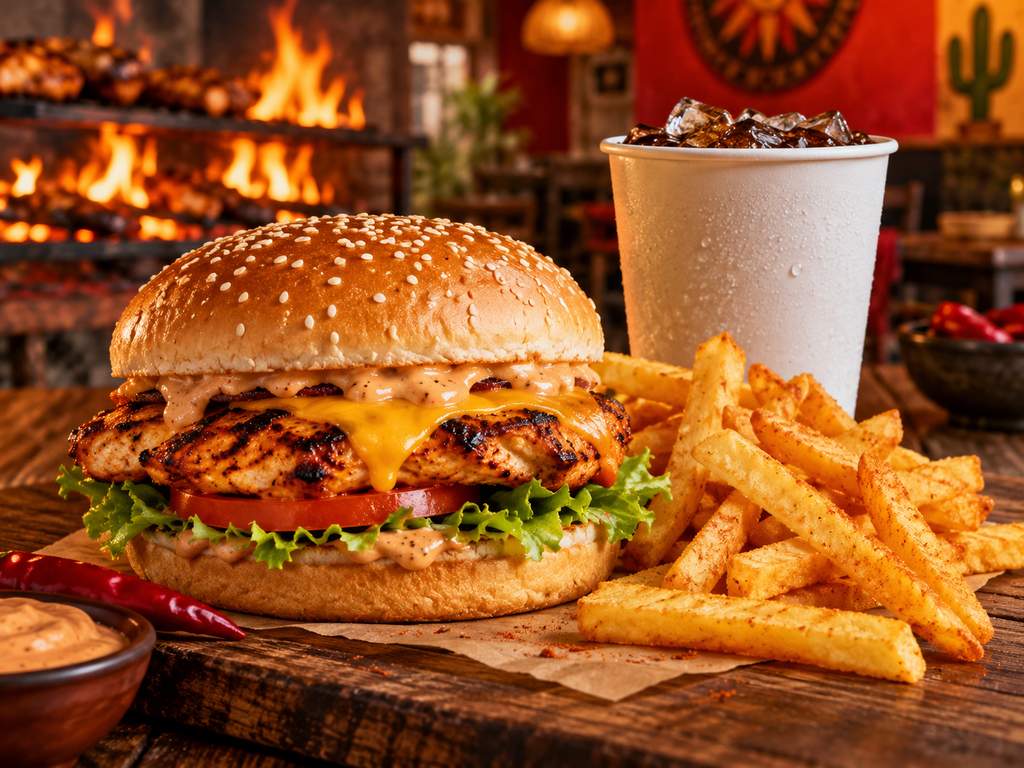 Mochachos Chicken Burger Combo – R99.90