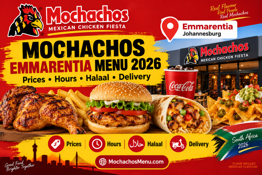 Mochachos Emmarentia Menu 2026 Prices and Delivery