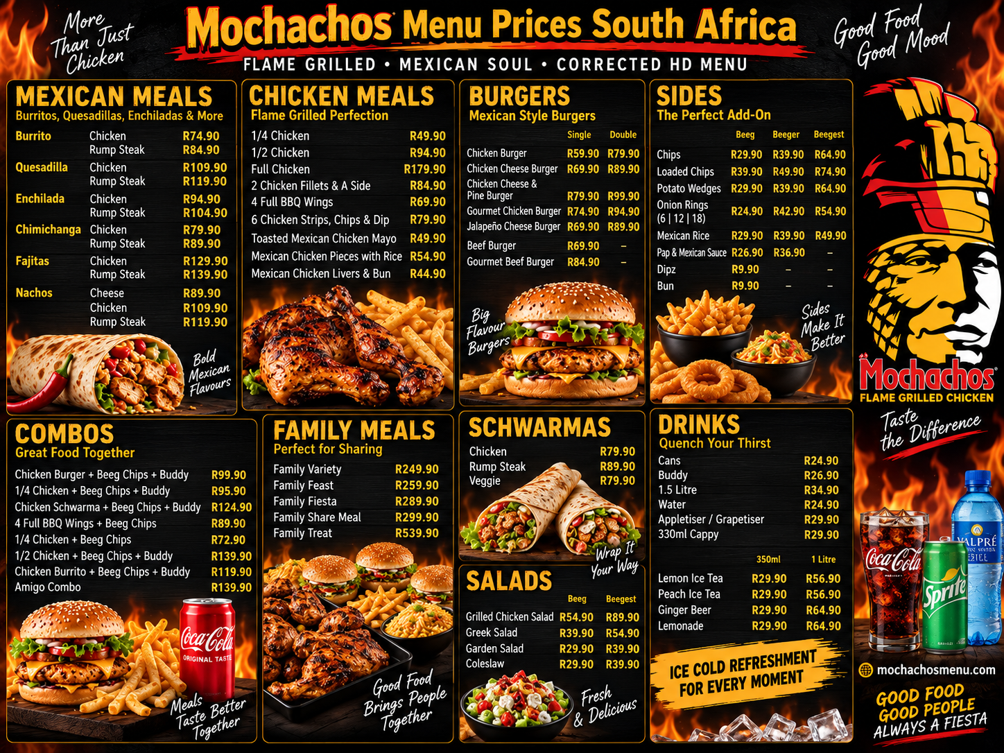 Mochachos Menu Prices South Africa 2026