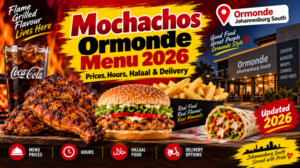 Mochachos Ormonde Menu 2026 Prices and Delivery